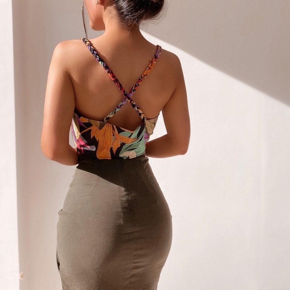 NWT ZARA Blogger’s Fav| Lined Blend Skirt With Ruching - Picture 6 of 16